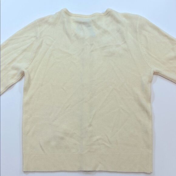 Next Era Ivory Embroidered Floral Button Front Cardigan Women’s Sz M - Picture 5 of 5
